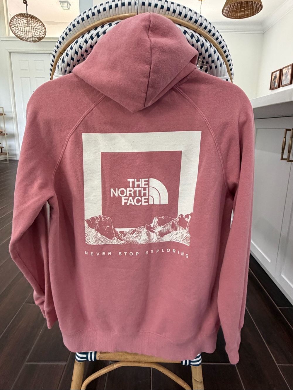 The North Face Women's Box NSE Pullover Hoodie Mauve Pink Medium